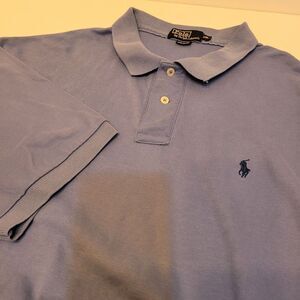 Polo Ralph Lauren Shirt Mens XXL‎ Blue Short Sleeve Polo Performance Lightweight